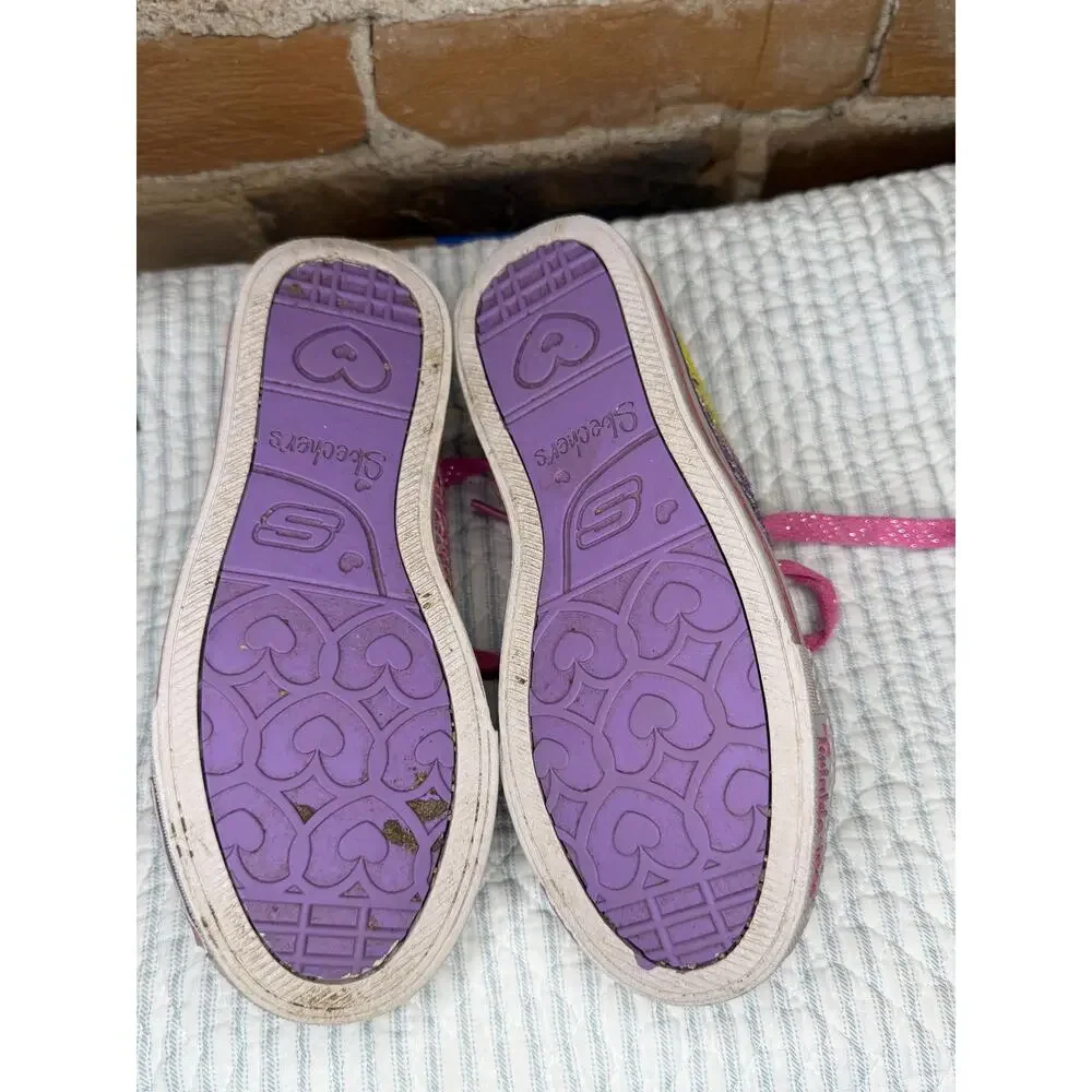 Skechers Twinkle Toes Glitter Dayz Light Up Girls 1.5 Multi 10387L